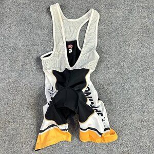 Mad Dog Mens Cycling Bib L Black White Padded Spinning